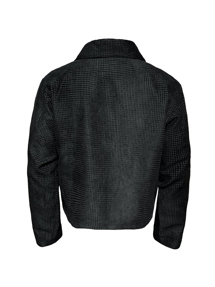 ASYMMETRIC ZIP JACQUARD JACKET