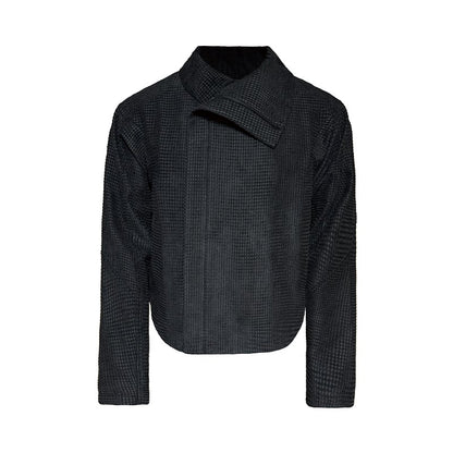 ASYMMETRIC ZIP JACQUARD JACKET
