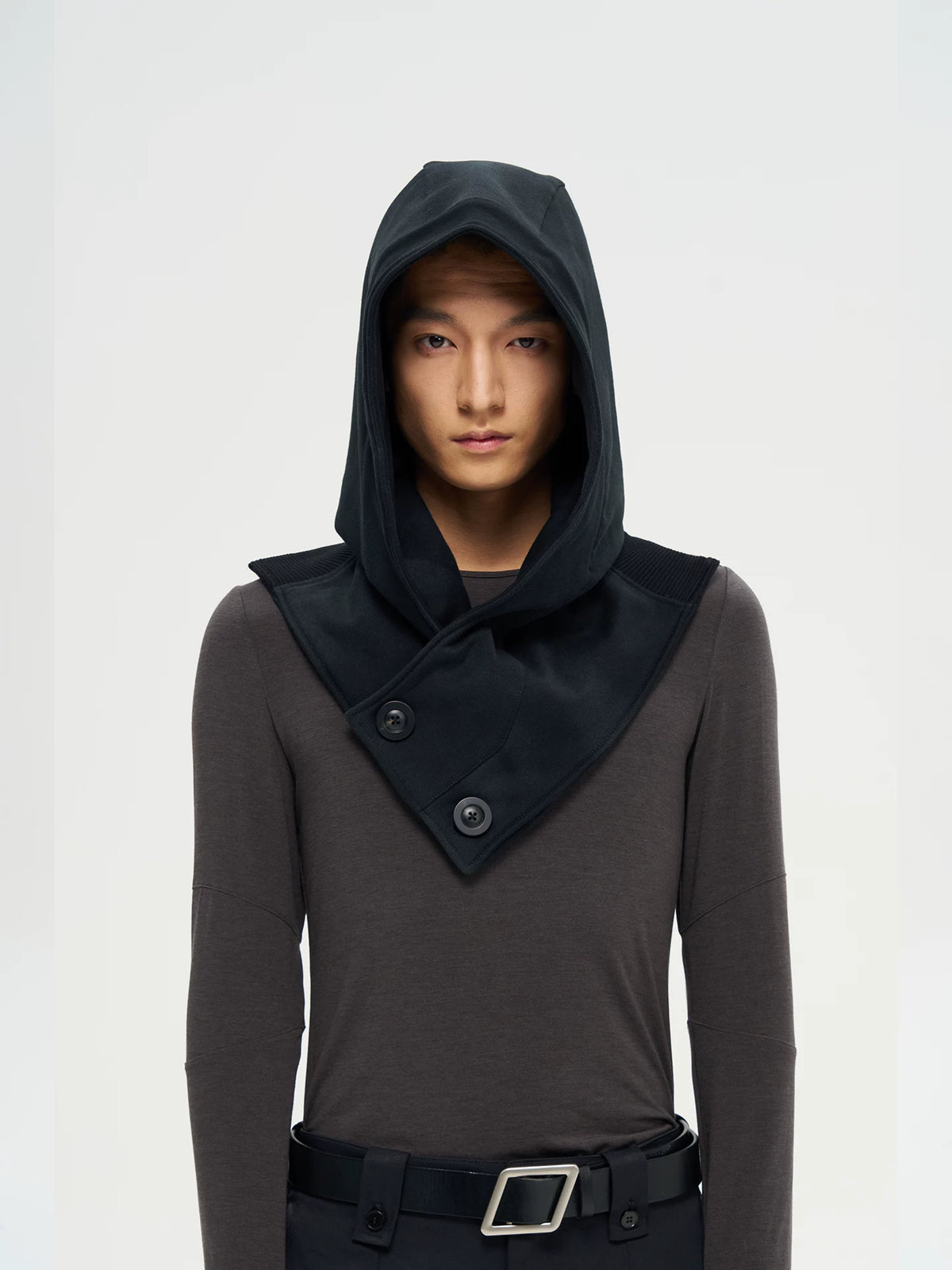 WASHED BUTTON HOOD