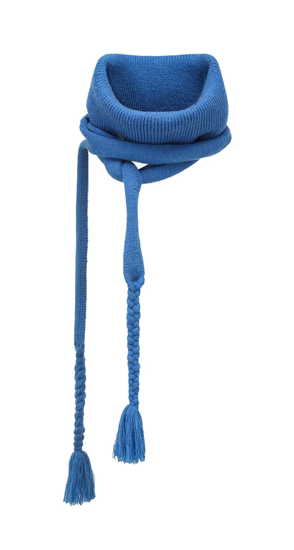 BLUE KNIT NECK WARMER