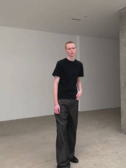 HAND-STITCHED DENIM PANTS